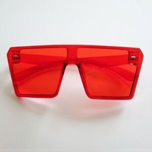 Sunglasses - Red Frame with a Red Tinted  Lens